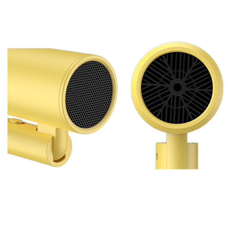 800W reisgrootte haardroger met sterke wind en hoge snelheid motor geel