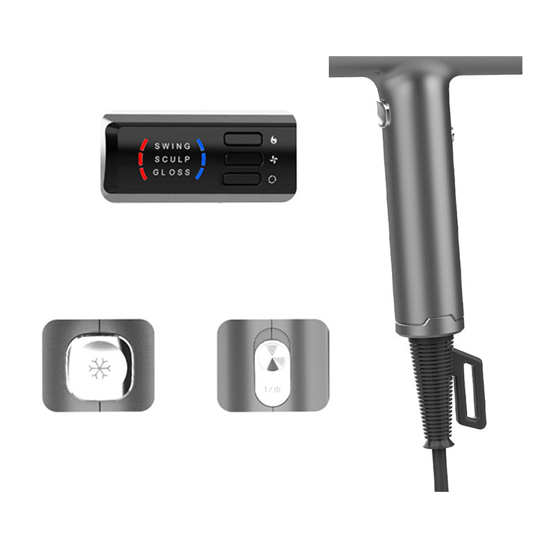 Draagbare Blow Hair Dryer Grijze Sterke wind Warme lucht Haarbescherming styling tool