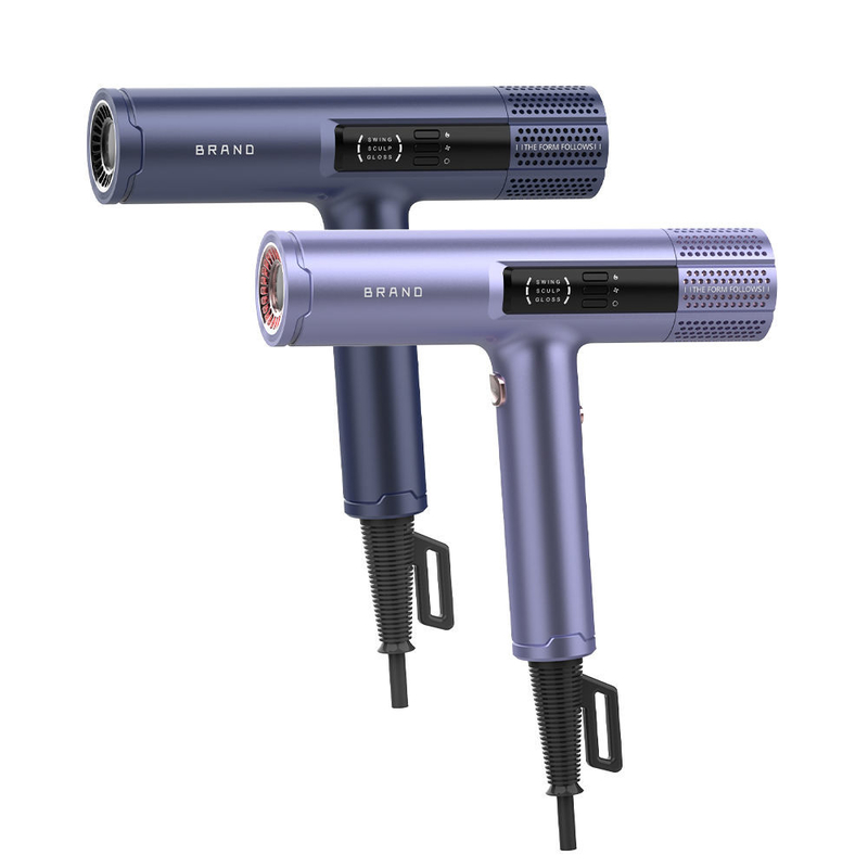 Draagbare Blow Hair Dryer Grijze Sterke wind Warme lucht Haarbescherming styling tool