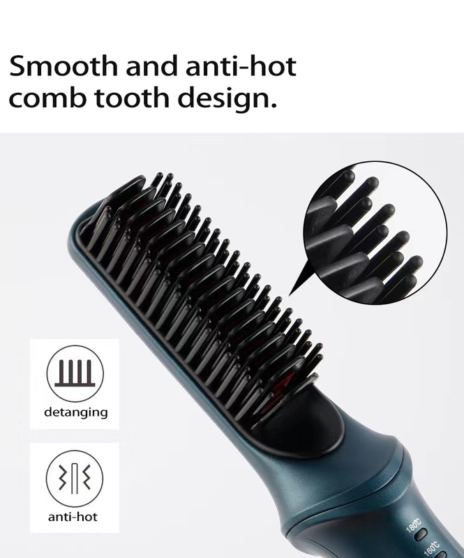 Blauw Purper Hot Comb Hair Straightener Voor Vrouwen Met 3 Temps 20s Snel Verwarmen