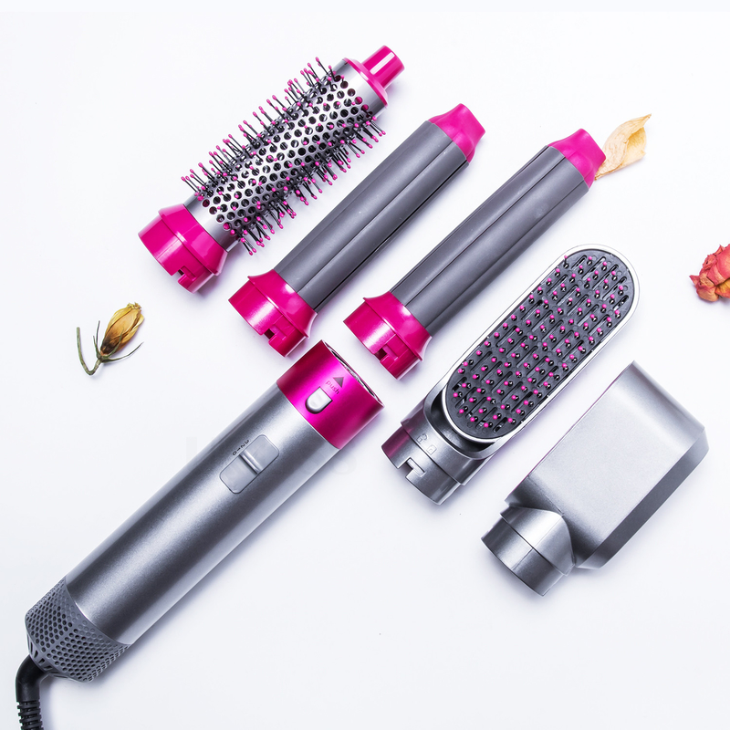 Negatieve-ion luchtwrap automatische krul haar styling warmluchtborstel 5 in 1 multi functie