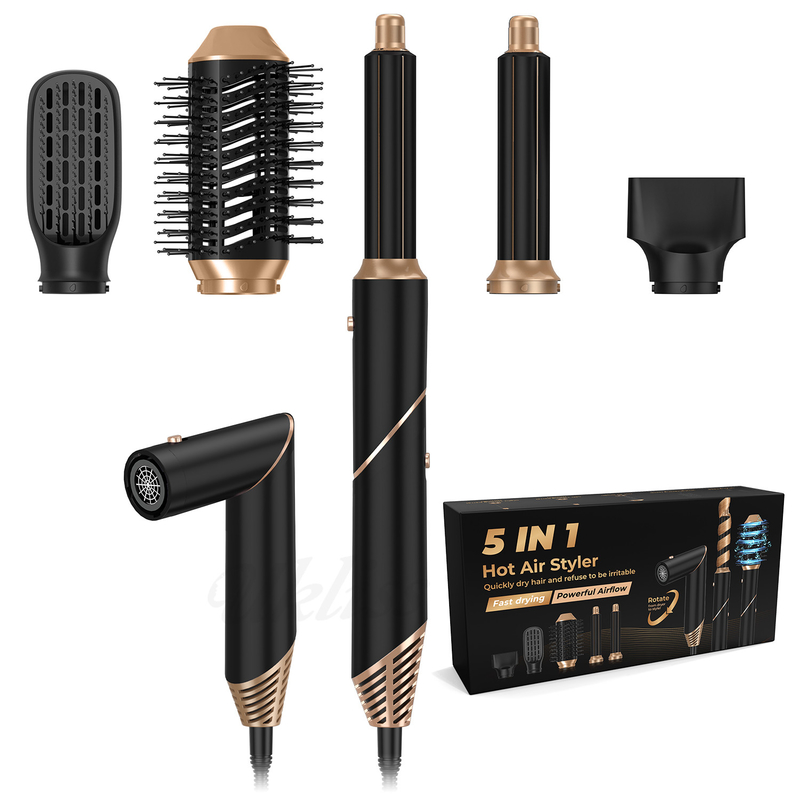 6 in 1 Multi Function Styler vouwbaar Draagbaar Air Wrap Curling Nieuw ontwerp Reis Hot Air Brush Comb