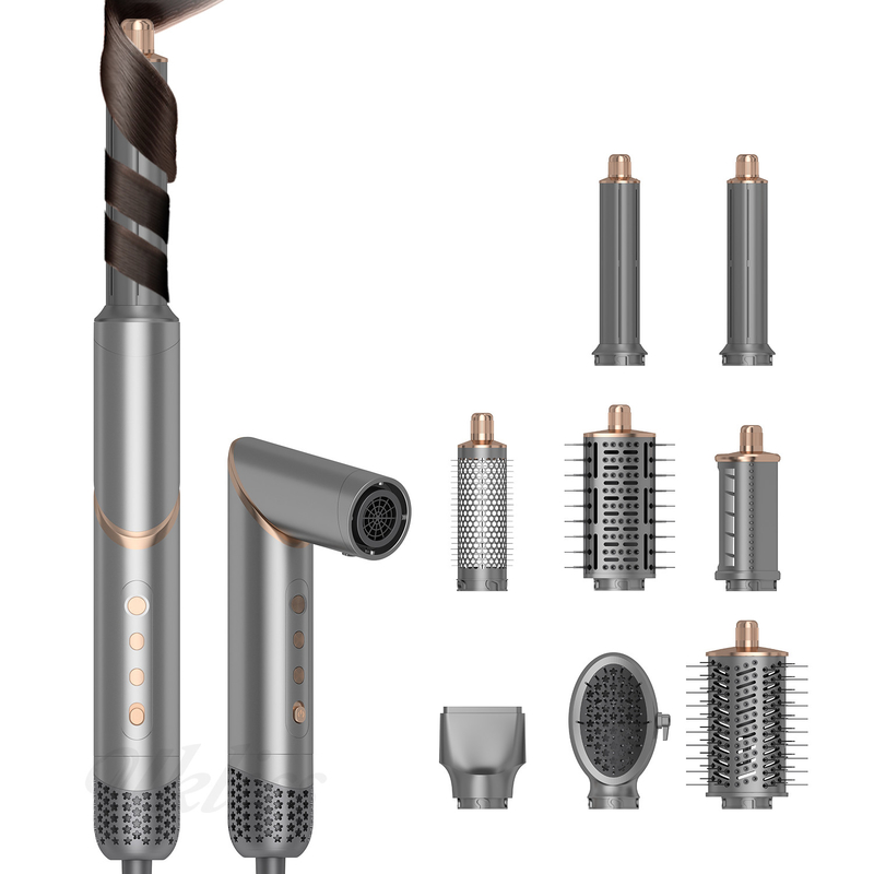 8 in 1 Fast Styling Multi Function Warmluchtborstel Kam Opvouwbaar Reis Buiten Air Wrap One Step Styler