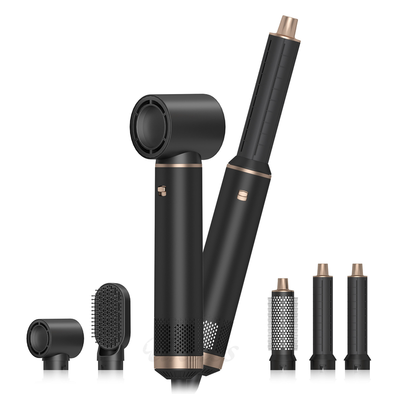 5 in 1 Zwarte cadeaubon Haardroger One Step Professionele Negatieve Ion Multi Function Styler