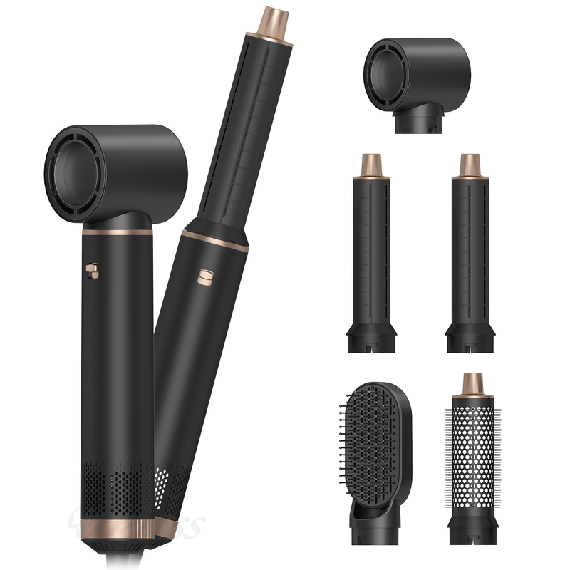5 in 1 Zwarte cadeaubon Haardroger One Step Professionele Negatieve Ion Multi Function Styler
