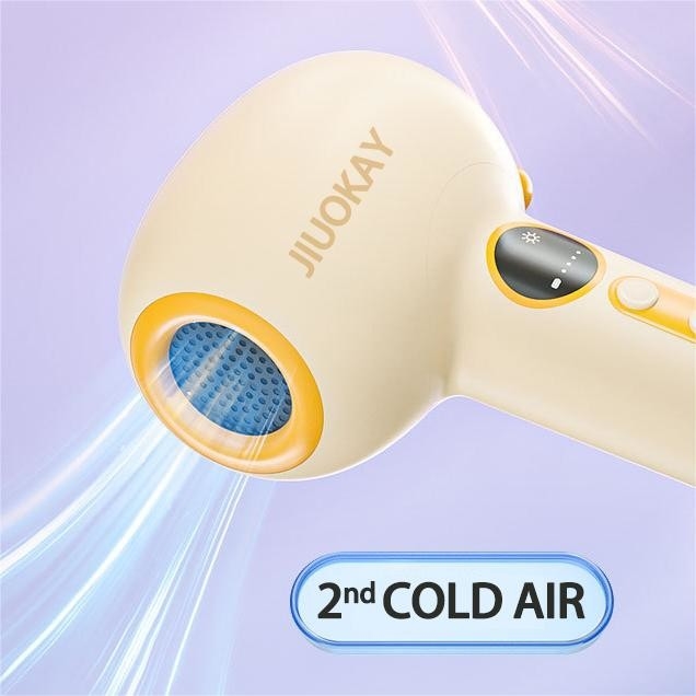 Draadloze babyhaardroger zachte warmte zachte lucht oplaadbare kleine haardroger voor baby met 3 instellingen