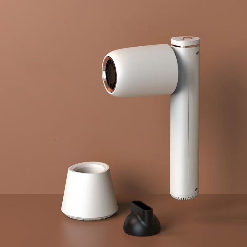 Draadloze haardroger oplaadbare blaasdroger draagbare haardroger voor huisdieren met warme en koude wind voor buitenreizen