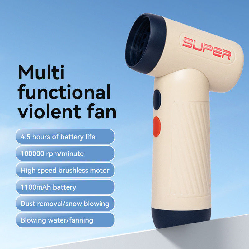 40W krachtige draagbare jet droge blower ventilator voor auto oranje khaki / blauwe khaki