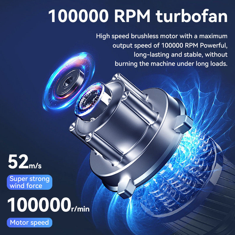 40W krachtige draagbare jet droge blower ventilator voor auto oranje khaki / blauwe khaki