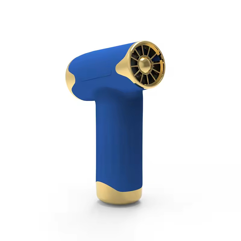 Blauw bladloze draadloze haardroger snelle wind handheld krachtige blazer usb oplaadbaar