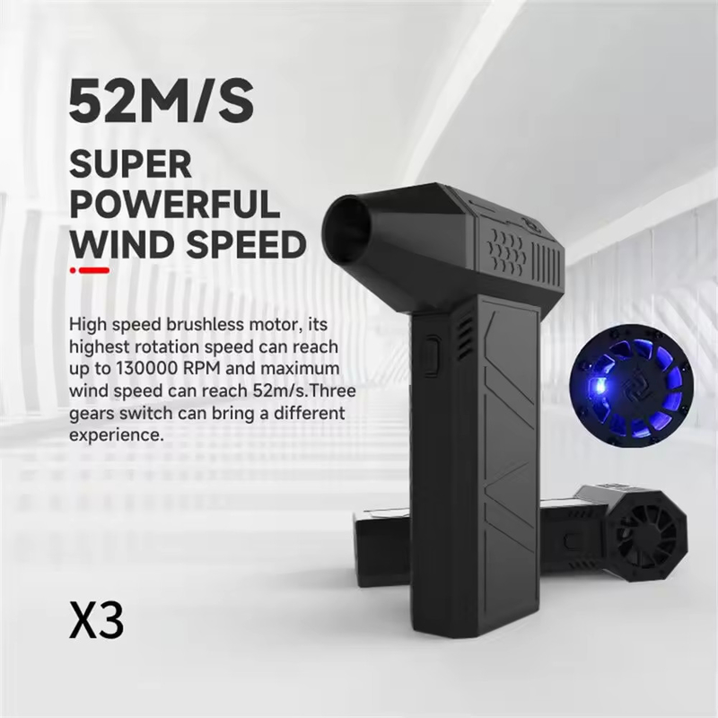 Mini oplaadbare X3 borstelloze Turbo Jet ventilator Elektrische luchtblazer stofzuiger voor auto stofreiniging
