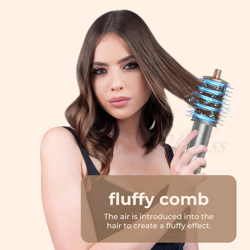 8-in-1 opvouwbare haardroger set met verstelbare warmteinstellingen en multi-nozzle ontwerp