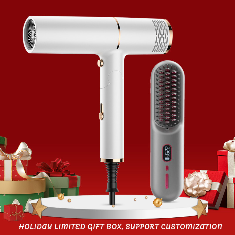 Festival cadeau doos set aangepast haardroger curling wand set met 1M power cord concentrator mondstuk