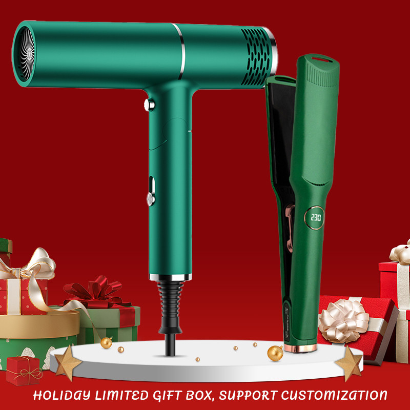 Festival cadeau doos set aangepast haardroger curling wand set met 1M power cord concentrator mondstuk