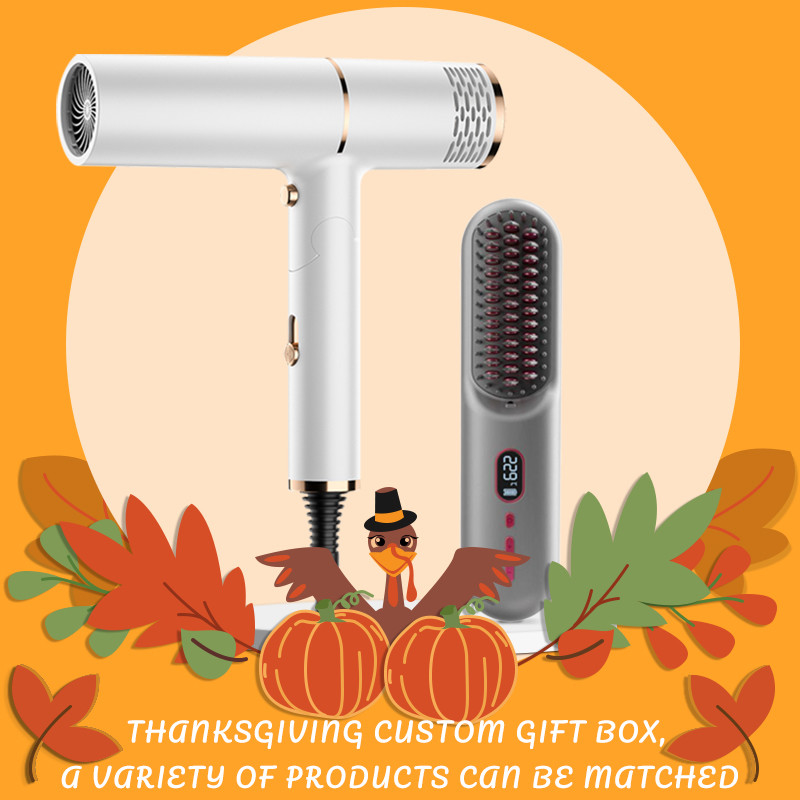 Festival cadeau doos set aangepast haardroger curling wand set met 1M power cord concentrator mondstuk