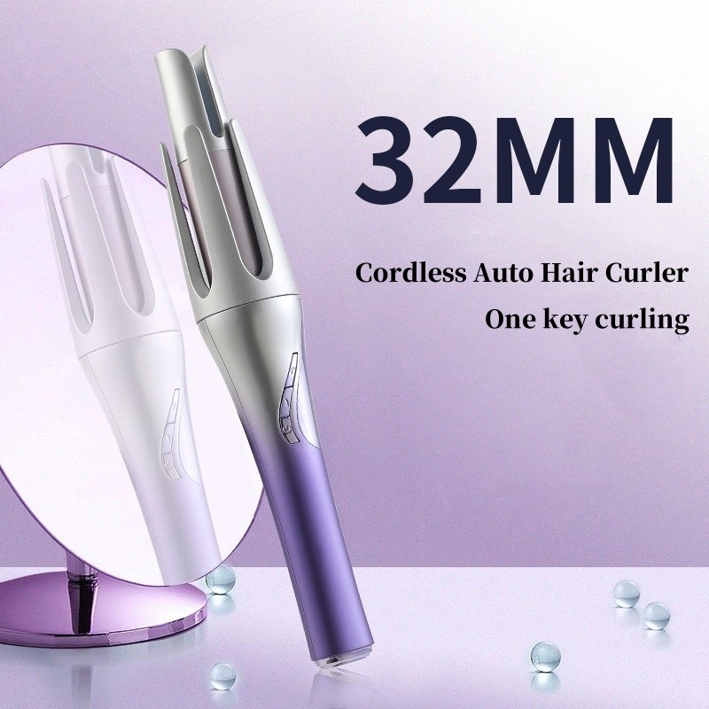 Curling Iron 28W Draadloos Automatische Curler 4500mAh Draadloos Oplaadbare 32mm Curl Wand