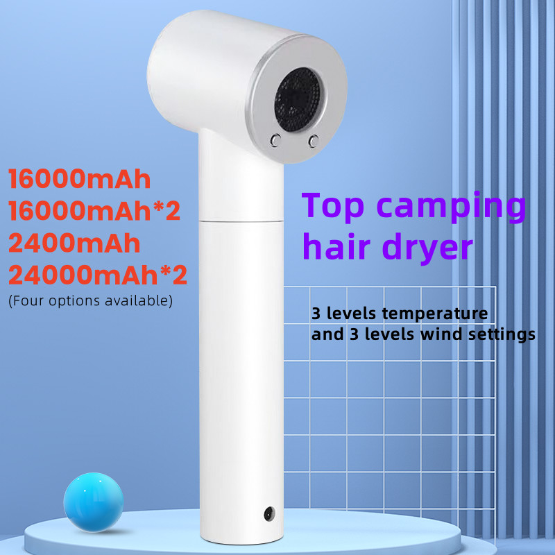 Draagbare 450W draadloze haardroger met 48000mAh grote batterijcapaciteit Compact ontwerp