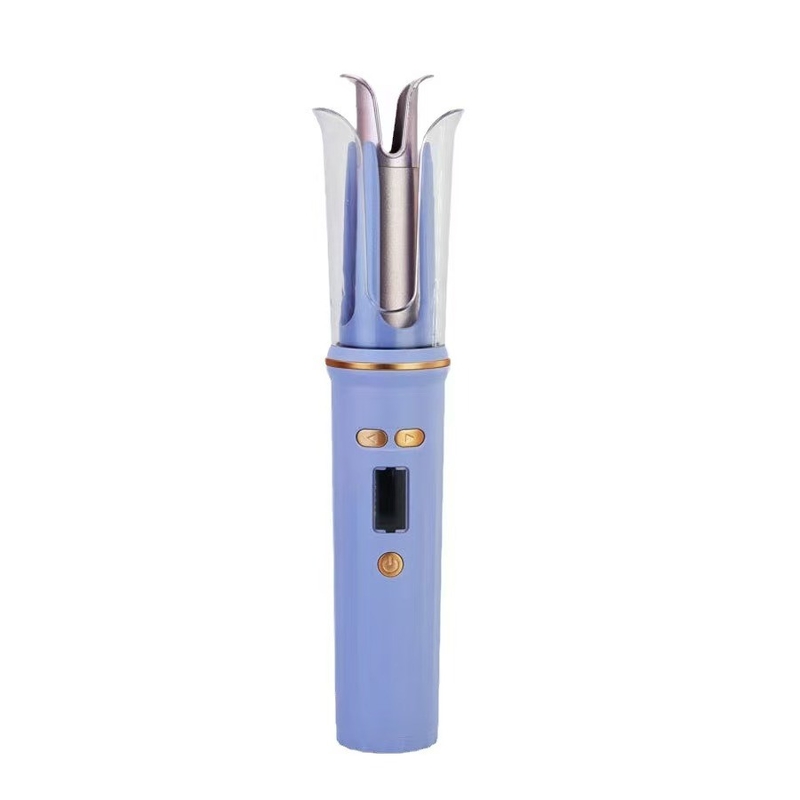USB oplaadbare draagbare haarkruller reis draadloos Mini Hair Iron Auto Curler LCD display Temperatuur
