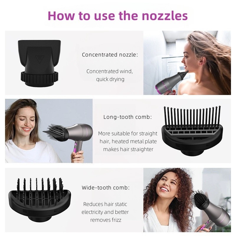 Professionele salon haardroger met super sterke windsnelheid en wetenschappelijke haarverzorging design haardroger