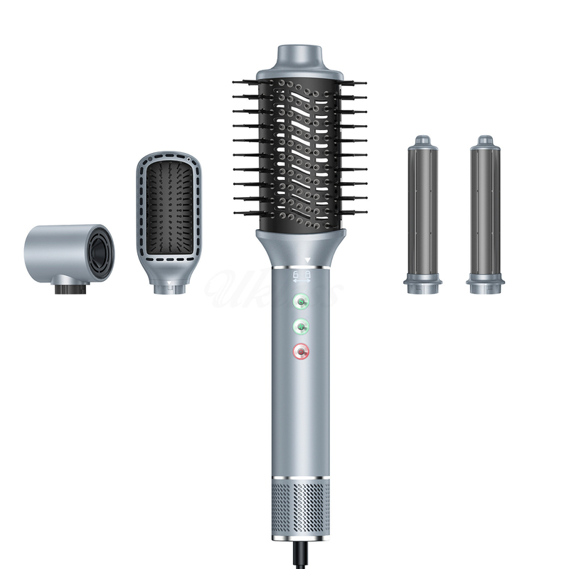 5 in 1 Hot Air Brush High Speed Brushless Motor Automatic Curling Hair Dryer Set Negatieve Ion Aviation Aluminium Shell