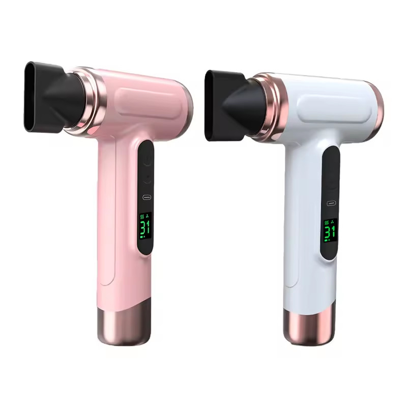 Draadloos buitenoplaadbaar TYPE-C snel opladen Haardroger Gewelddadige ventilator voor dik haar