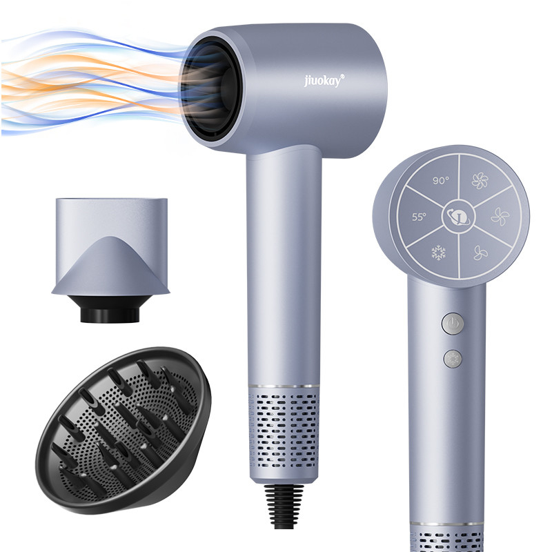 Professionele salon kwaliteit 1800W Hoog vermogen 5 miljard Plasma lichtgewicht snel drogen haardroger met aangepast logo en drie sproeiers