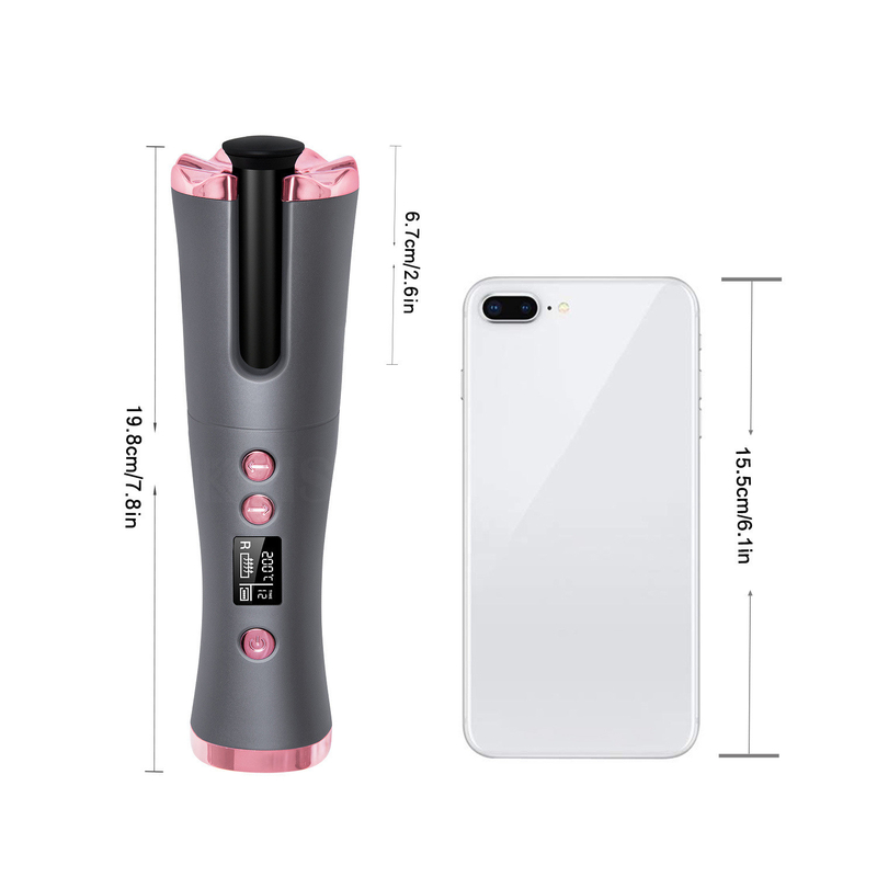 15W draadloze automatische haarkruller draagbare type-C oplaadbare snelle verwarming Compact ontwerp