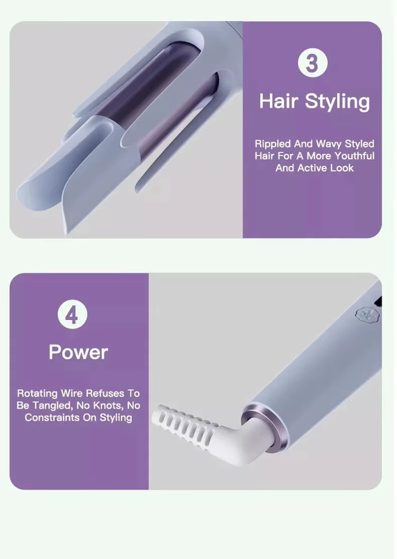 Haarkruller en -straightener met snelle opwarming