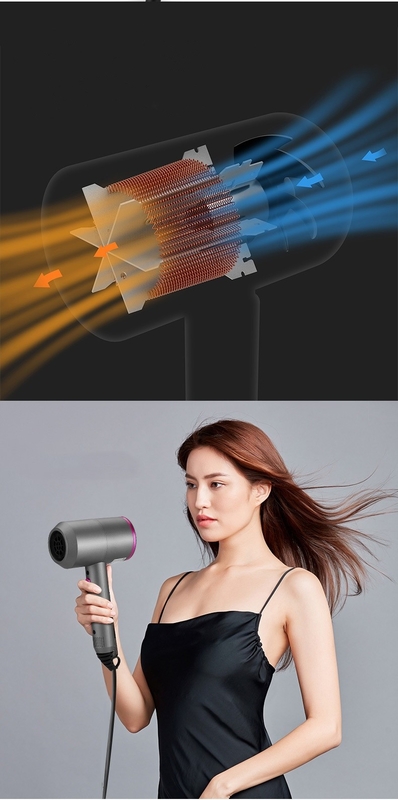 1500 watt elektrische haardroger met 3 multifunctionele accessoires voor een perfecte gladde kapsel