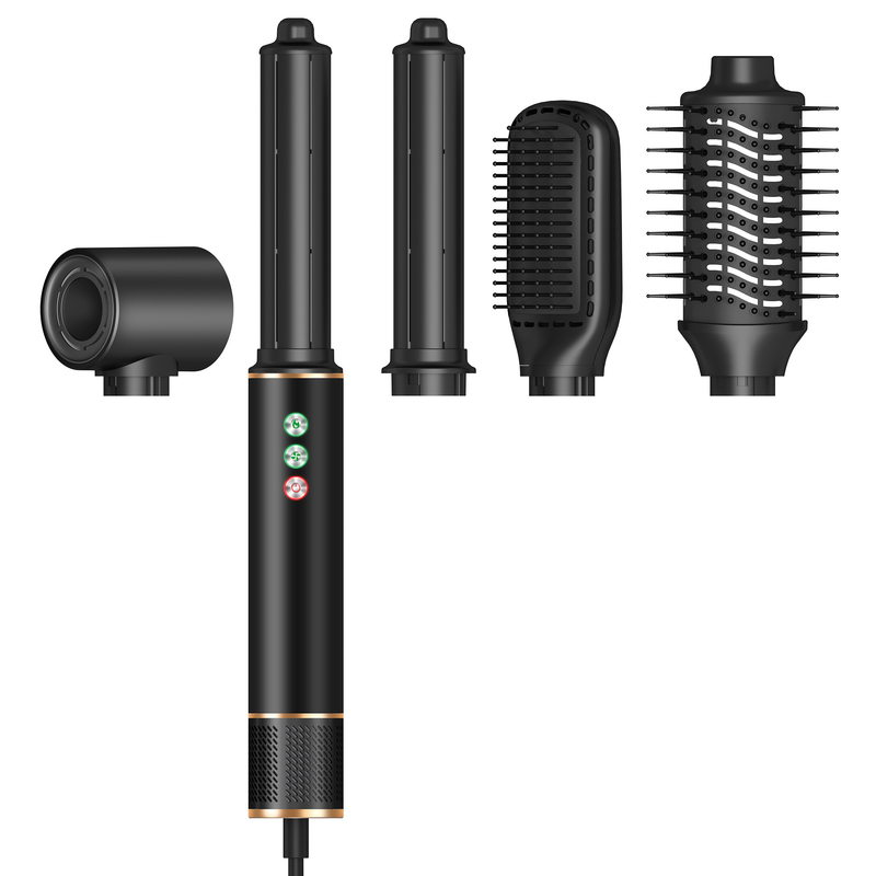 220V 5 in 1 snelheid Hot Air Styler Professionele Frizz-Free Blow Dryer Borstel Curl Rectificeren met Travel Bag 3 Gear Cold