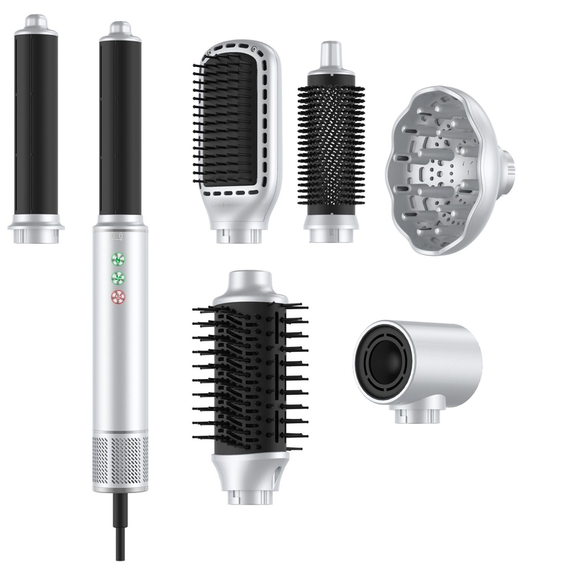 7 in 1 High-Speed Hot Air Styler 110 000 RPM Draaibaar haarprofessional Frizz-Free Blow Dryer Borstel Geen warmtebeschadiging