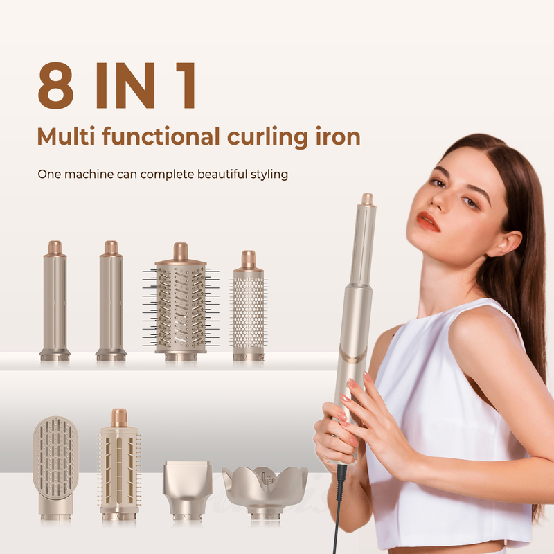 Koud 4 versnelling 8 in 1 haarstyler 110 000 RPM snelheid negatieve ionische haardroger Automatisch krullen ijzer Volumizer rechtmaker