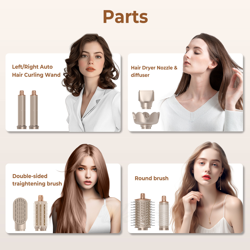 Koud 4 versnelling 8 in 1 haarstyler 110 000 RPM snelheid negatieve ionische haardroger Automatisch krullen ijzer Volumizer rechtmaker
