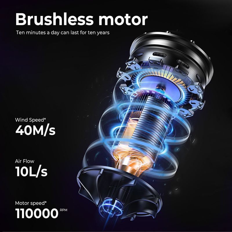 Koud 4 versnelling 8 in 1 haarstyler 110 000 RPM snelheid negatieve ionische haardroger Automatisch krullen ijzer Volumizer rechtmaker