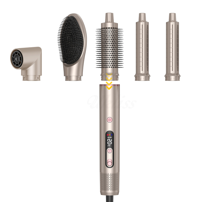 6 in 1 professionele warmluchtstiler krachtige haardroger & strekker set curling voluminering strekken