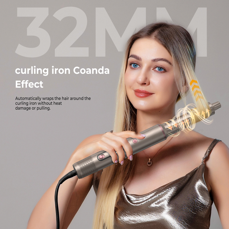 6 in 1 professionele warmluchtstiler krachtige haardroger & strekker set curling voluminering strekken
