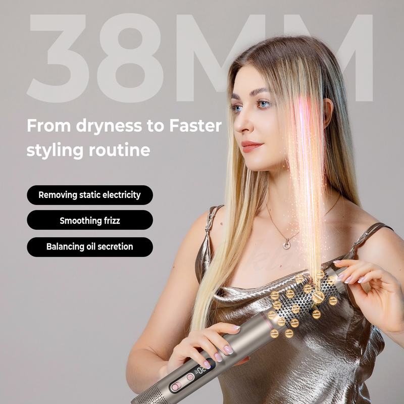 6 in 1 professionele warmluchtstiler krachtige haardroger & strekker set curling voluminering strekken