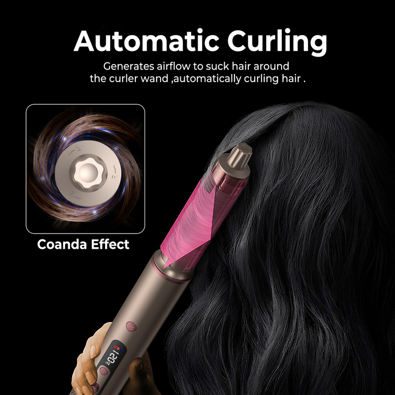 6 in 1 professionele warmluchtstiler krachtige haardroger & strekker set curling voluminering strekken