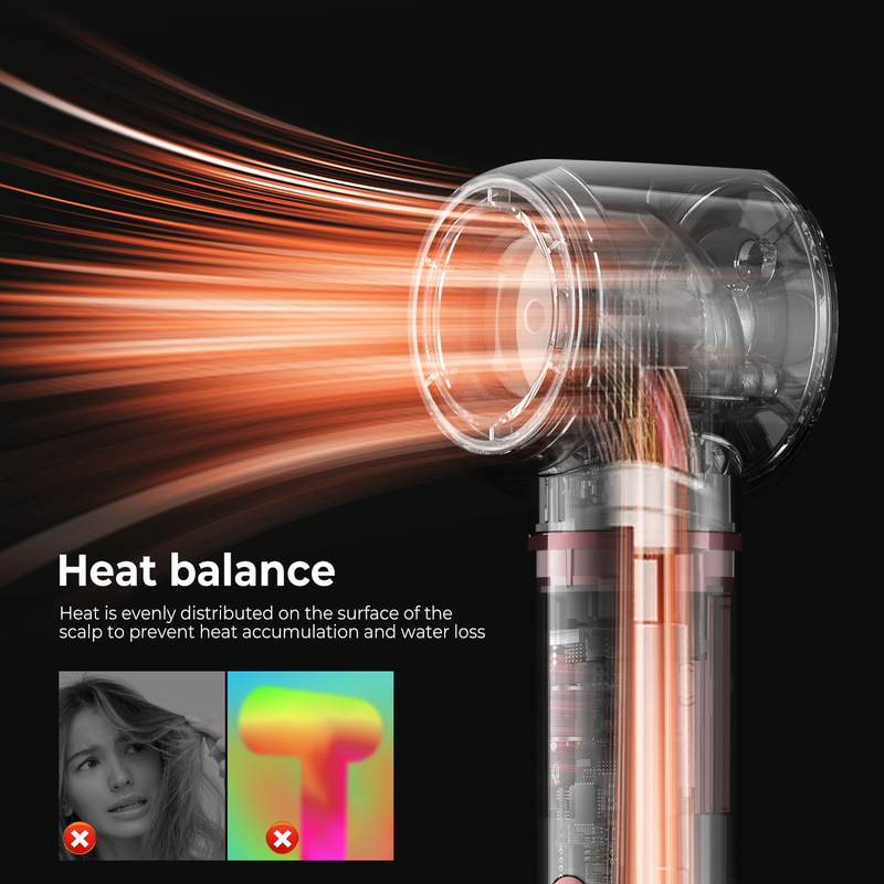6 in 1 professionele warmluchtstiler krachtige haardroger & strekker set curling voluminering strekken
