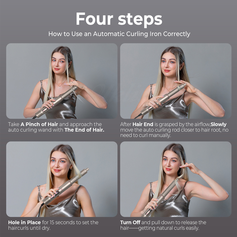 6 in 1 professionele warmluchtstiler krachtige haardroger & strekker set curling voluminering strekken