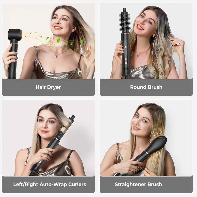 Professionele Warmlucht Styling Haardroger Borstel 5 in 1 Snelheid Negatief Ionisch Snel Drogen Koud 4 Gear Spanning 110V/50HZ 240V/60HZ