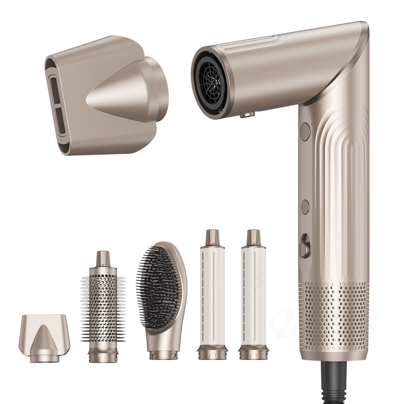 5 in 1 opvouwbare haardroger Windblow High-Speed Turbo Blow Dryer Brush Professional 500 miljoen Negatieve Ionen Haardroger