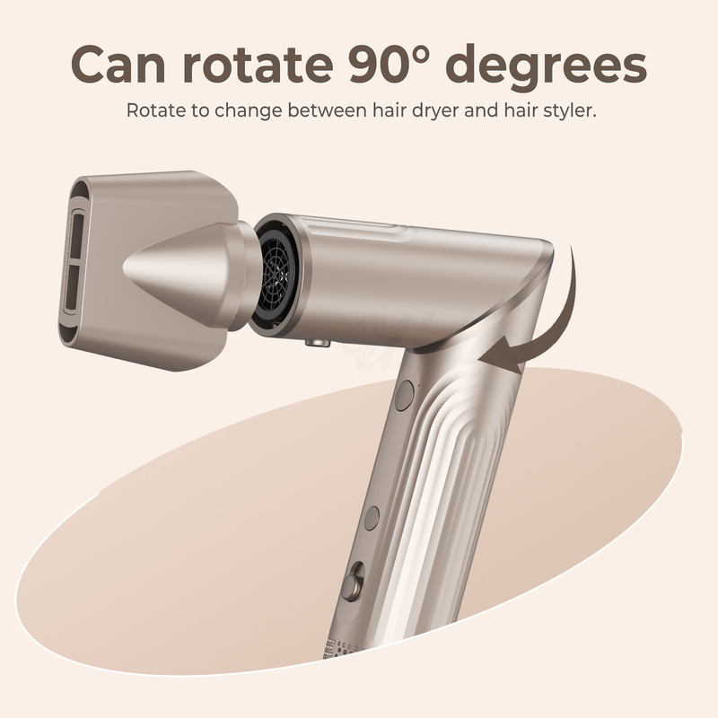 5 in 1 opvouwbare haardroger Windblow High-Speed Turbo Blow Dryer Brush Professional 500 miljoen Negatieve Ionen Haardroger